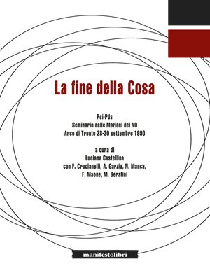 cover image of La fine della cosa